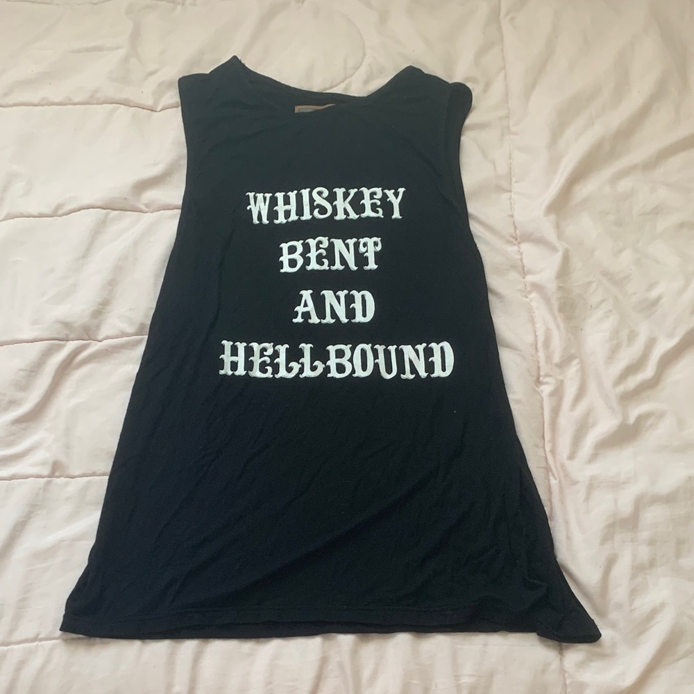 License to Boot Black Graphic Tank Top